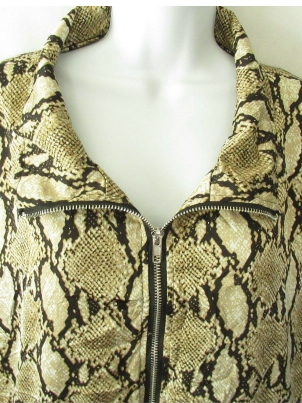 Missguided Oversized Bomber Jacket Python Snake - Picture 8 of 10